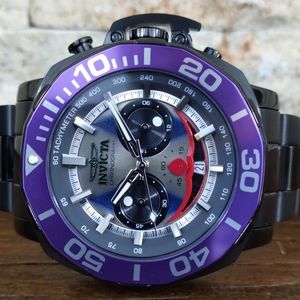 INVICTA JOKER CHRONOGRAPH GUNMETAL PURPLE W
